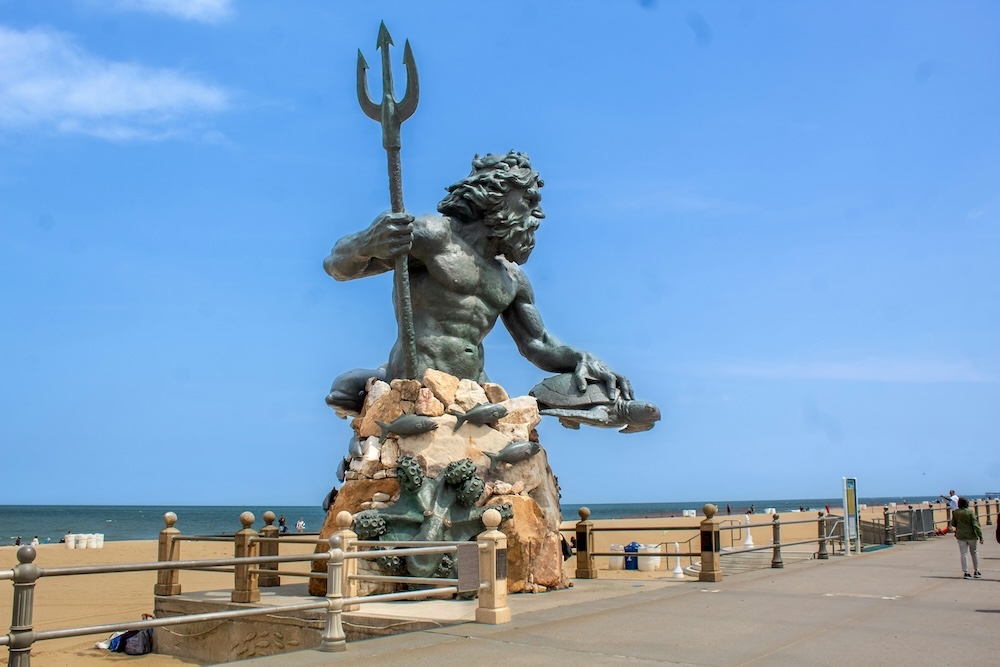 King Neptune statue on the Virginia Beach Boardwalk